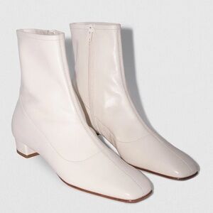 BY FAR Este Boot in White Leather Low Heel Mod EU 40 NIB
